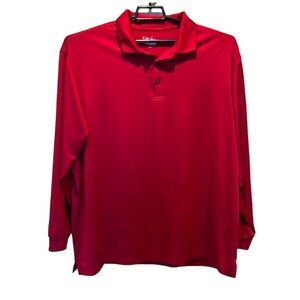 Walter Hagen Men’s XXL Golf Polo Shirt Red Long Sleeves